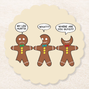 pepparkaksgubbar Min lead Ontr Helgdag Round Underlägg Papper