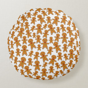 Pepparkaksgubbar Rund Kudde