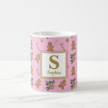 Pepparkaksgubbar, slingor och sockerrör Rosa monog