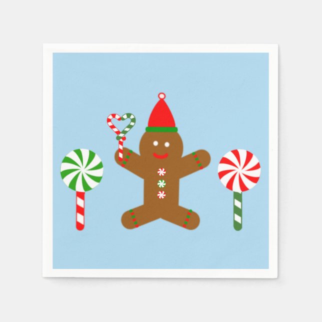 Pepparkaksgubbe #1 Napkins Pappersservett (Framsidan)