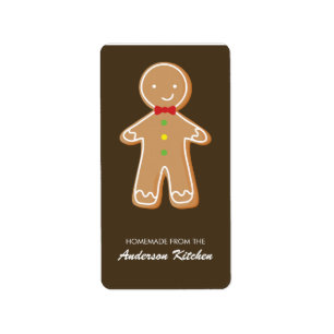 Pepparkaksgubbe Adressetikett
