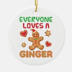 Pepparkaksgubbe Alla Kärlek a Ginger Julgransprydnad Keramik