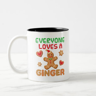 Pepparkaksgubbe Alla Kärlek a Ginger Två-Tonad Mugg