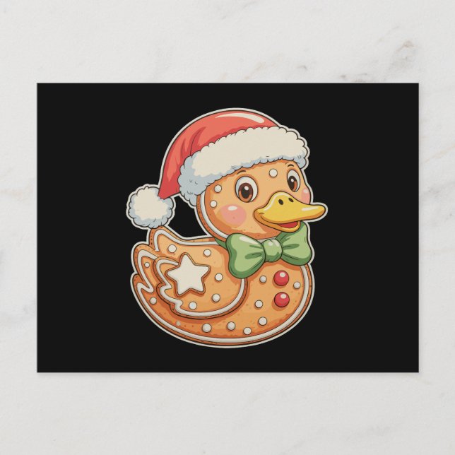 Pepparkaksgubbe Anka Jul Xmas Högtid Helg Vykort (Framsida)