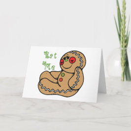 Pepparkaksgubbe Ät mig god jul Helgkort