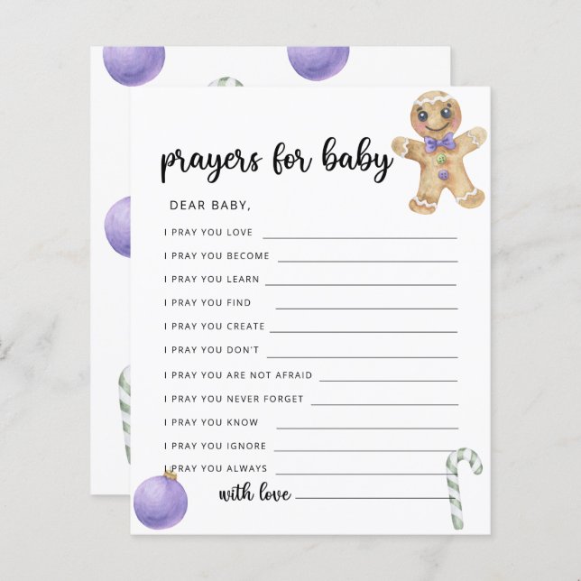 Pepparkaksgubbe - böner för baby (Fram/baksida)