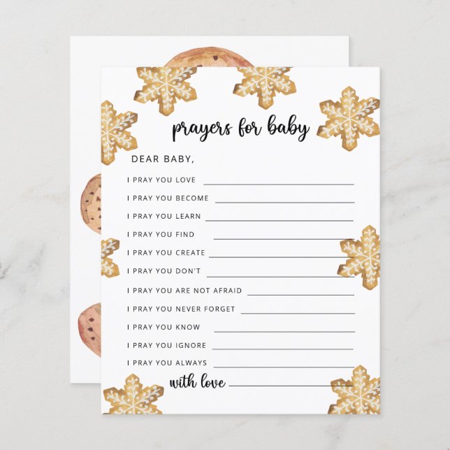 Pepparkaksgubbe - böner för bebis  (Fram/baksida)