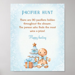 Pepparkaksgubbe Boy Shower Nappar Hunt Game Poster