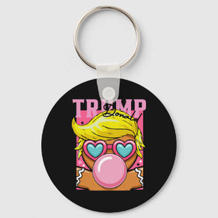 Pepparkaksgubbe Bubblegum Trump Blockerande Rosa S Nyckelring