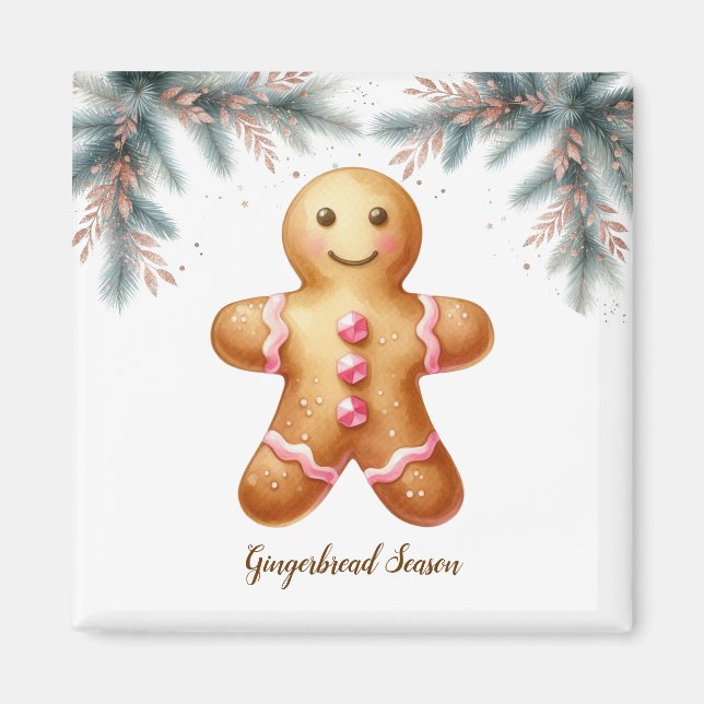 Pepparkaksgubbe Cookie Älskare Season Magnet (Framsidan)