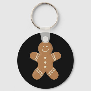 Pepparkaksgubbe Cookie Biscuit Roligt Food jul Nyckelring