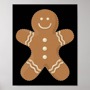 Pepparkaksgubbe Cookie Biscuit Roligt Food jul Poster
