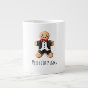 Pepparkaksgubbe Cookie i Tuxedo-julen Jumbo Mugg