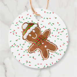 Pepparkaksgubbe Cookie jul Sprinkles Kids Gåvor Etiketter