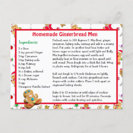 Pepparkaksgubbe Cookie-julrecept Vykort