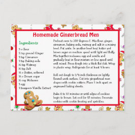 Pepparkaksgubbe Cookie-julrecept Vykort