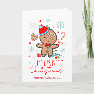 Pepparkaksgubbe Cookie Snöflingor God jul Kort