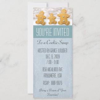 Pepparkaksgubbe Cookie Swap-inbjudan Inbjudningar