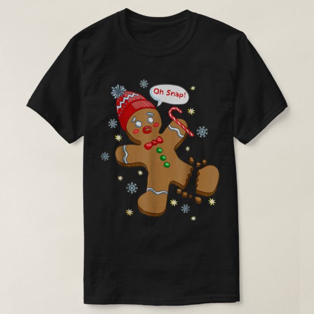 Pepparkaksgubbe Cookie X Mas Oh Snap Funny Cute Ch T Shirt (Design framsida)