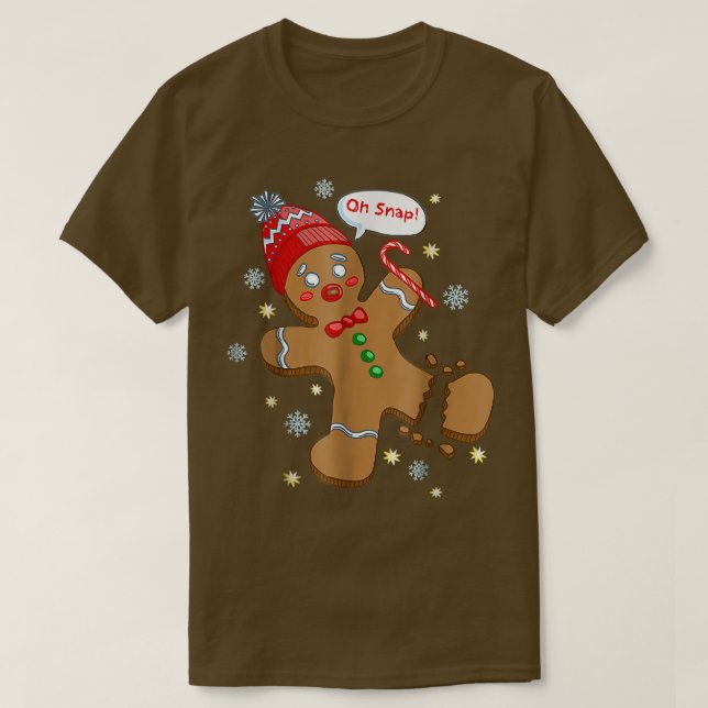 Pepparkaksgubbe Cookie X-Mas Oh Snap Funny Cute Ch T Shirt (Design framsida)