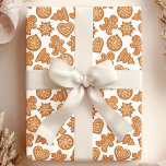 Pepparkaksgubbe Cookies Cute jul Presentpapper<br><div class="desc">Pepparkaksgubbe Cookies Cute Jul Wrapping Papper. Denna roligt är helgdag som bakar mönster perfekt för julafton.</div>