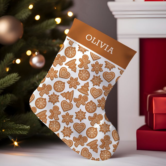 Pepparkaksgubbe Cookies Cute Personlig Liten Julstrumpa (Skapare uppladdad)
