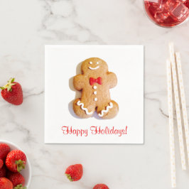 Pepparkaksgubbe Cookies Helgdagar Julafton Pappersservett