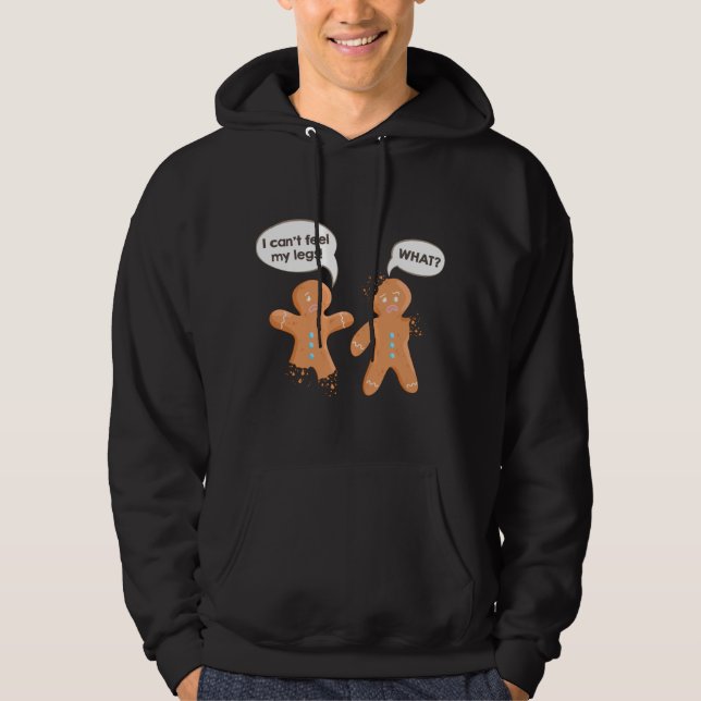 Pepparkaksgubbe Cookies Ugly jul Julafton Hoodie (Framsida)