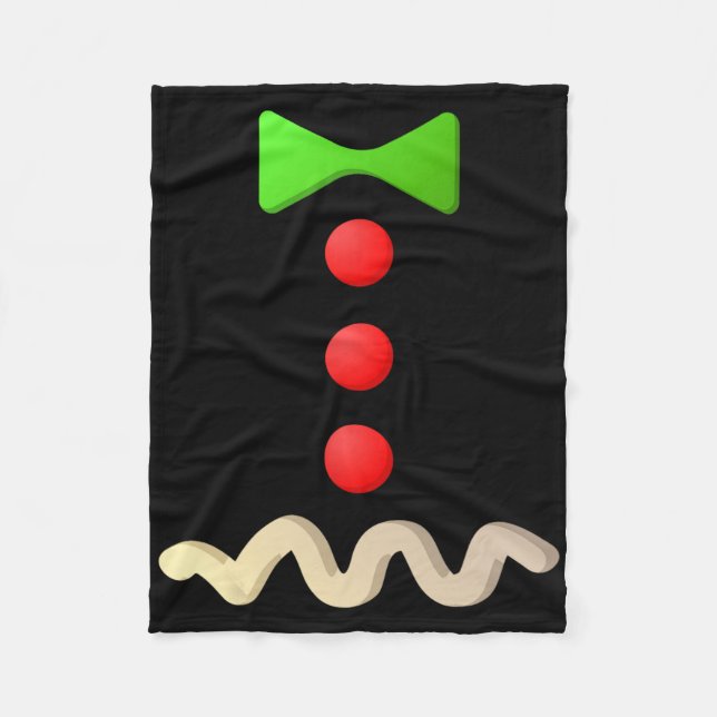 Pepparkaksgubbe Costume Halloween Costume Fleecefilt (Framsidan)