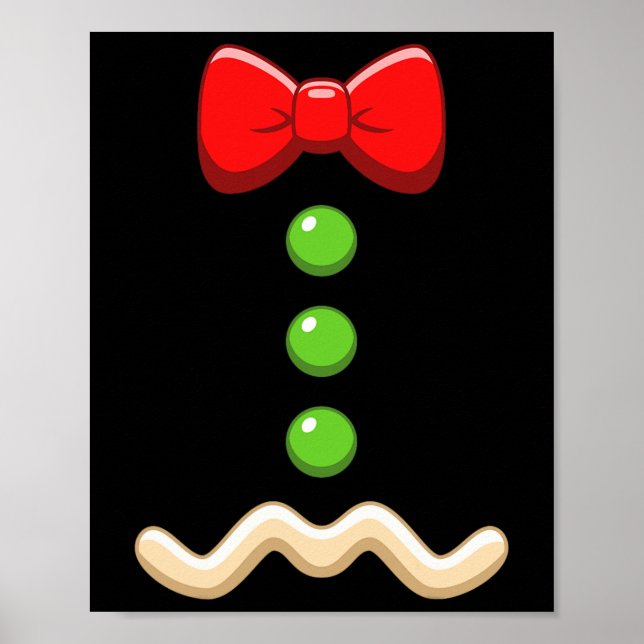 Pepparkaksgubbe Costume jul Halloween Cookie Poster (Framsidan)