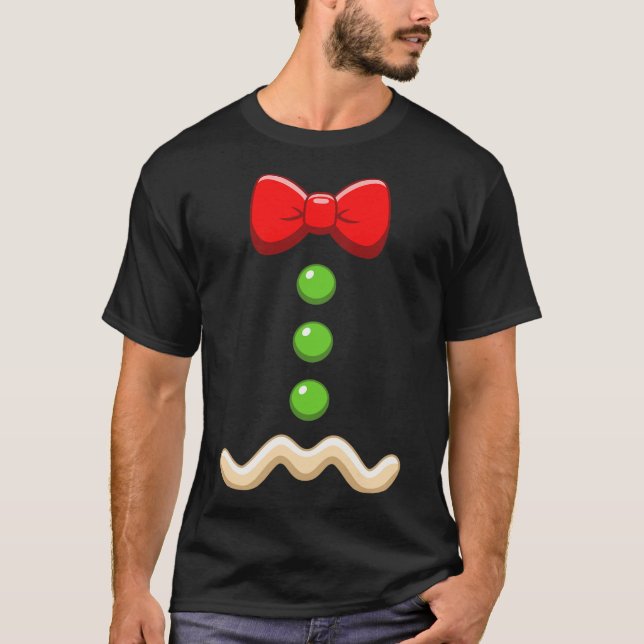 Pepparkaksgubbe Costume jul Halloween Cookie T Shirt (Framsida)