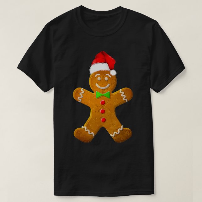 Pepparkaksgubbe Costume Jultomten Hat-jul T Shirt (Design framsida)
