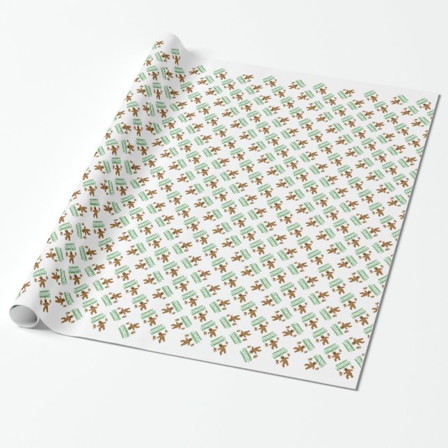 Pepparkaksgubbe Disguise Presentpapper (Utrullad)