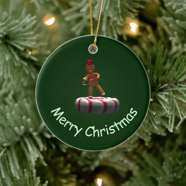 Pepparkaksgubbe för avstämning av Tecknad Julgransprydnad Keramik (Träd)
