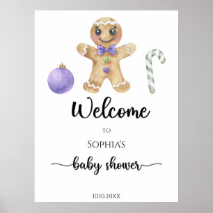 Pepparkaksgubbe för babyduschskum poster