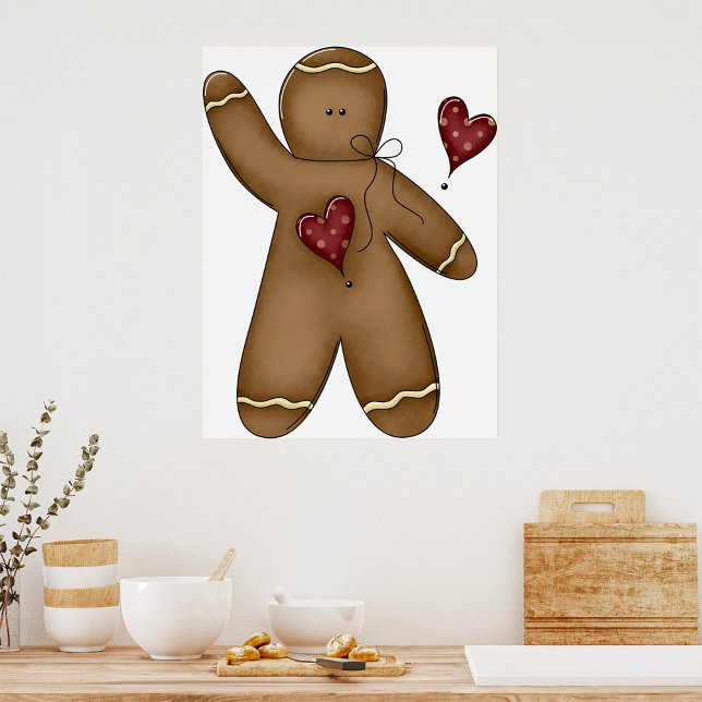 Pepparkaksgubbe för vågning poster (Skapare uppladdad)