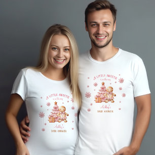 Pepparkaksgubbe Girl Rosa jul Baby Shower T Shirt