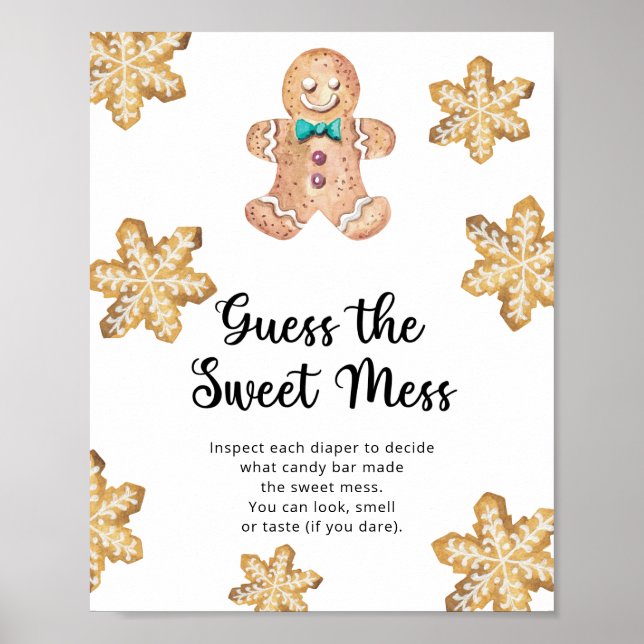 Pepparkaksgubbe - gissa det söta kaoset poster (Framsidan)