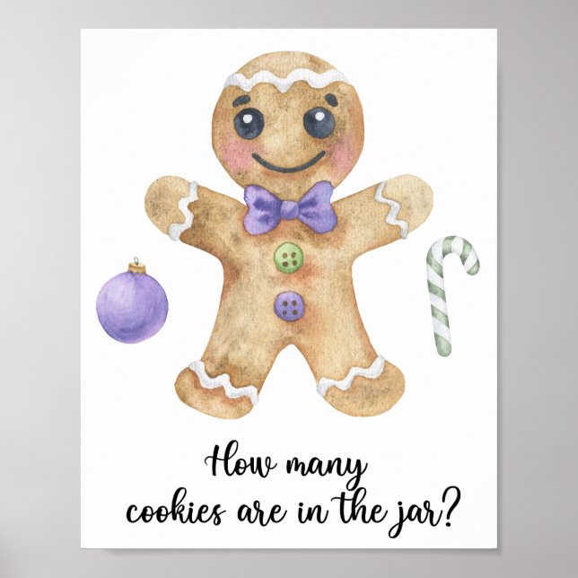 Pepparkaksgubbe - gissa hur många cookies poster (Framsidan)
