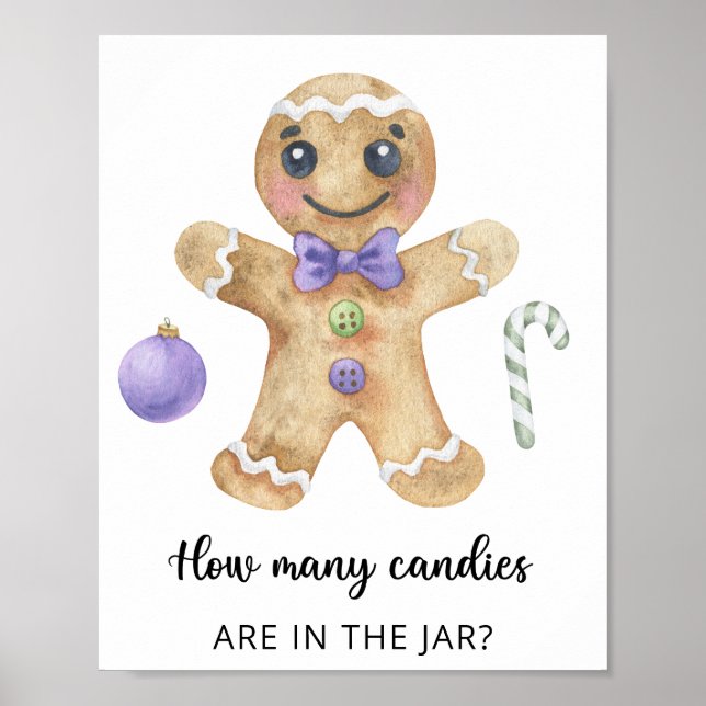 Pepparkaksgubbe - gissa hur många godisar poster (Framsidan)