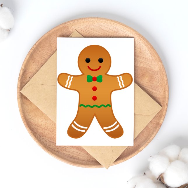Pepparkaksgubbe - God jul vykort (Skapare uppladdad)