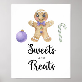 Pepparkaksgubbe - godis och gods bebisshower poster