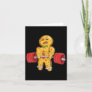Pepparkaksgubbe Gym Bodybuilding Weightlyftchr Kort