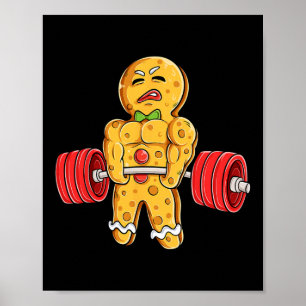Pepparkaksgubbe Gym Bodybuilding Weightlyftchr Poster