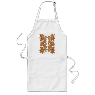 Pepparkaksgubbe-Helgdag för julkakor Långt Förkläde