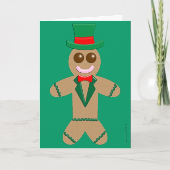 Pepparkaksgubbe Helgkort (Framsida)