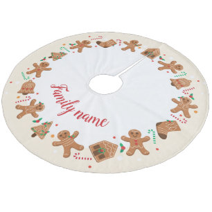 Pepparkaksgubbe illustration av julafton familj na julgransmatta fleece