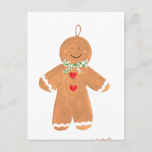 Pepparkaksgubbe Jul Cookies Julafton Cute Vykort