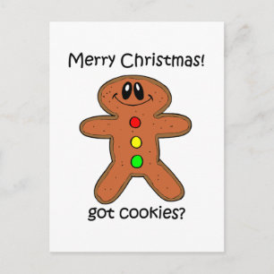 pepparkaksgubbe jul helg vykort