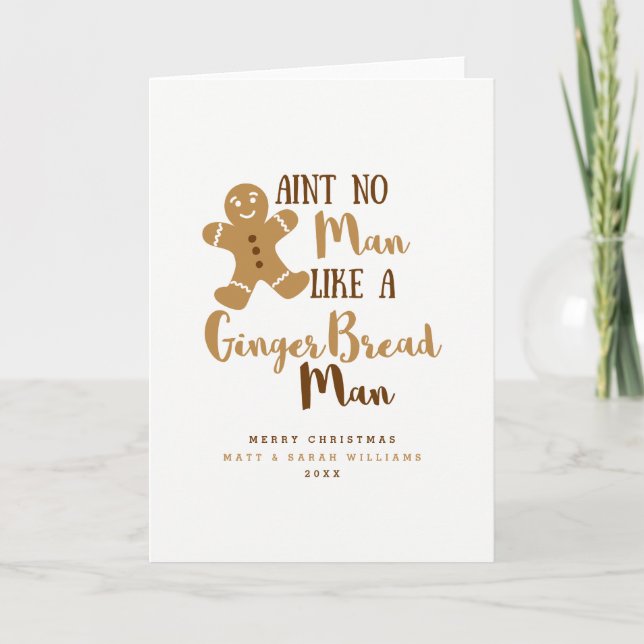 Pepparkaksgubbe jul helgkort (Framsida)